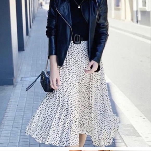 WD NY PolkaDot Pleated Skirt - Picture 2 of 9